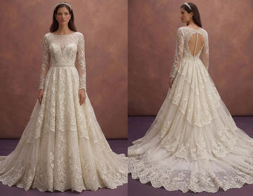 Oversized Train Wedding Dresses with Luxury Appeal