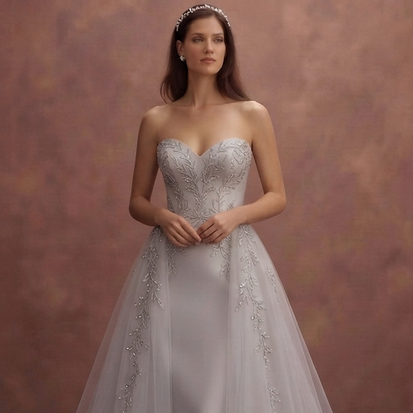 Overskirt Wedding Dresses with Dramatic Elegance