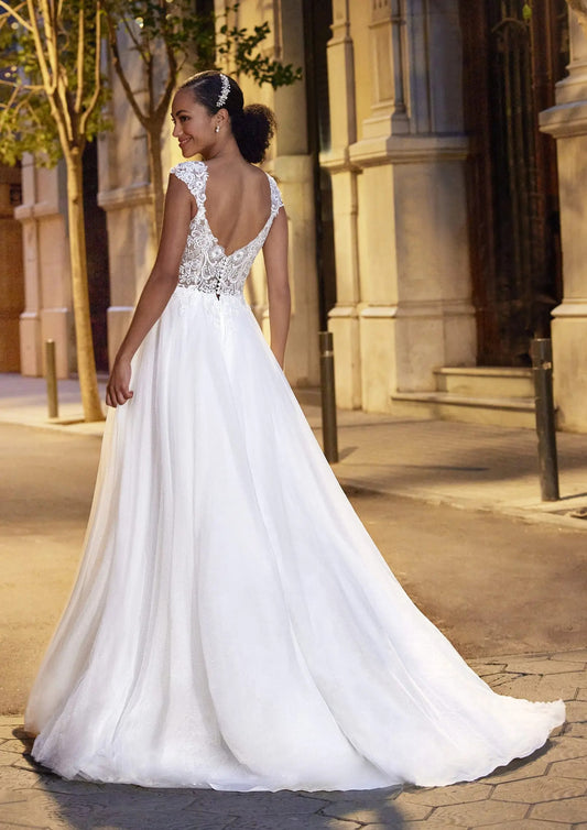 2 su 1 abito da sposa sirena moderna manica a maniche papi raso da sposa abito da sposa Princess Vestido de nolia