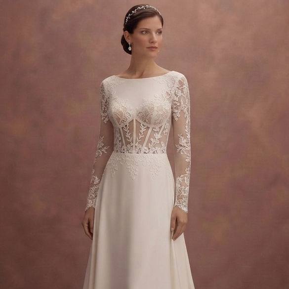 Parisian Style Wedding Dresses with French Lace Details
