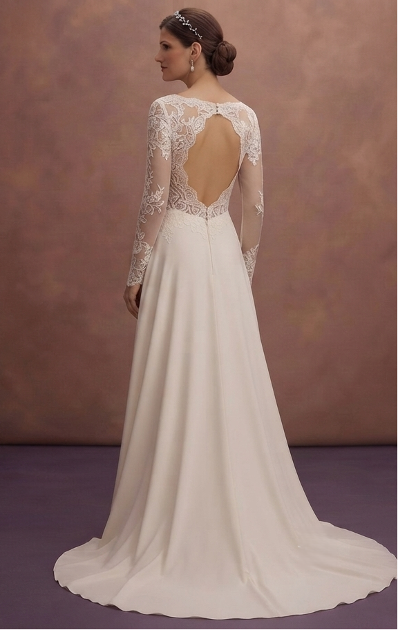 Parisian Style Wedding Dresses with French Lace Details
