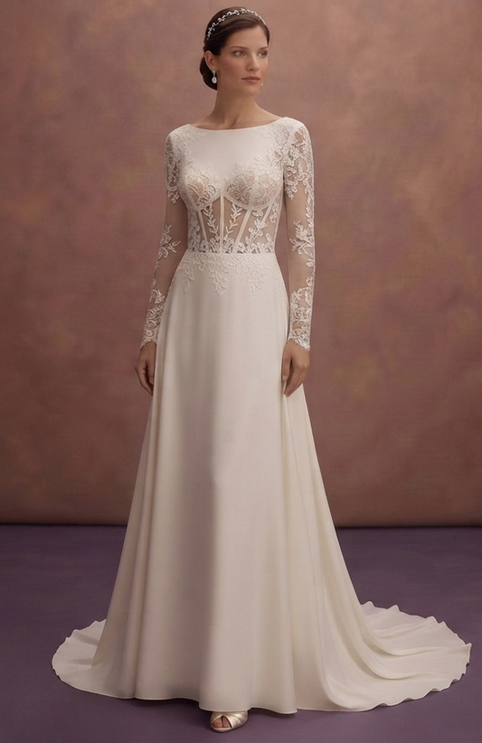 Parisian Style Wedding Dresses with French Lace Details