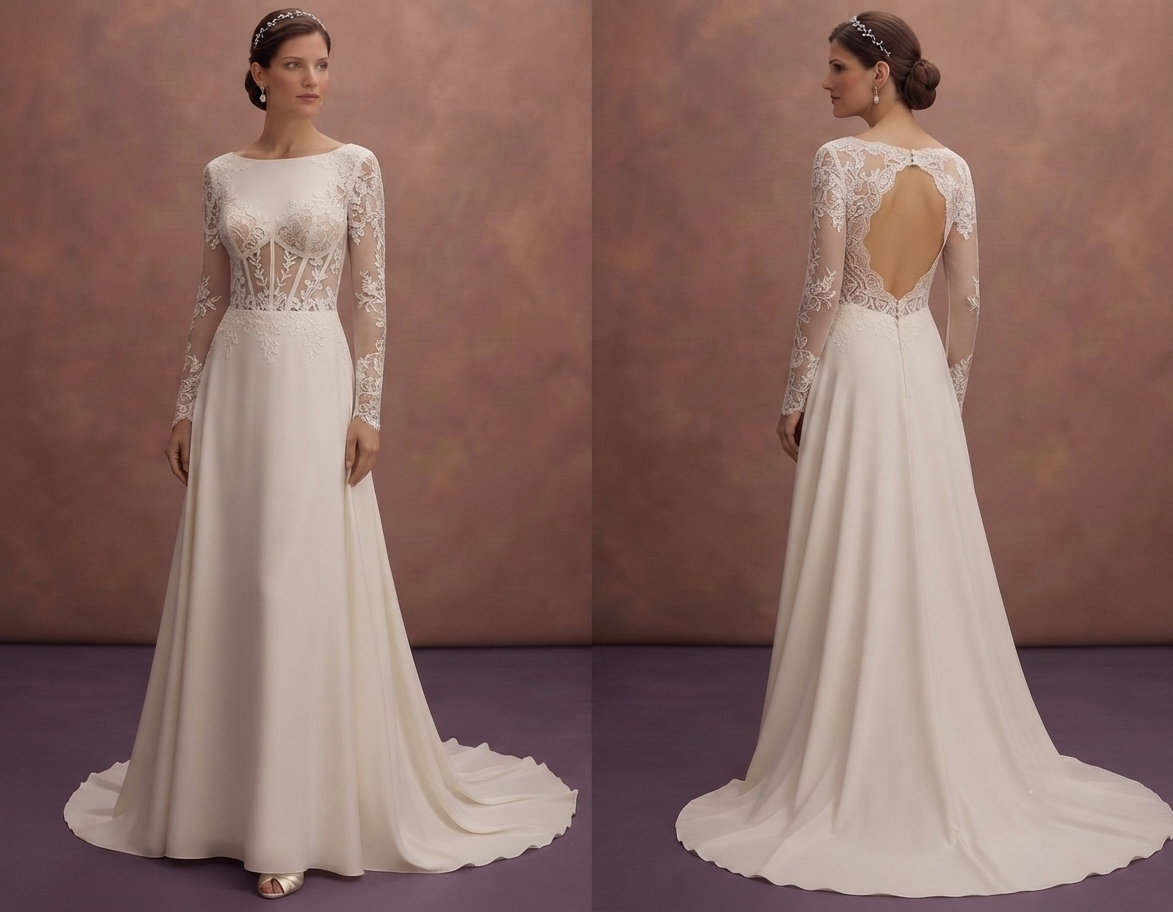 Parisian Style Wedding Dresses with French Lace Details