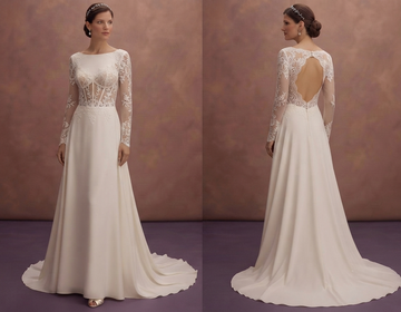 Parisian Style Wedding Dresses with French Lace Details