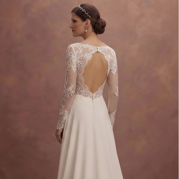 Parisian Style Wedding Dresses with French Lace Details