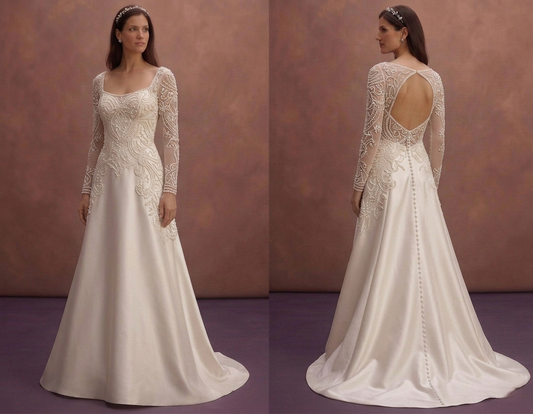 Pearl Court Wedding Dress with Chic Modern Finish