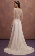 Pearl Embellished Wedding Dresses with Timeless Glamour