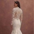 Pearl Mermaid Wedding Dress with Romantic Floral Lace