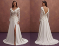 Pearl Wedding Dress with Elegant Portrait Neckline