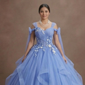 Periwinkle Blue Quinceañera Dress Soft Mesh Design