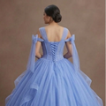 Periwinkle Blue Quinceañera Dress Soft Mesh Design