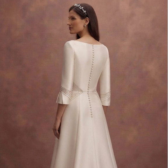 Petite Satin Wedding Dresses with Tailored Elegance