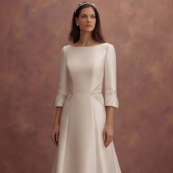 Petite Satin Wedding Dresses with Tailored Elegance
