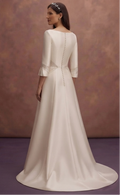 Petite Satin Wedding Dresses with Tailored Elegance