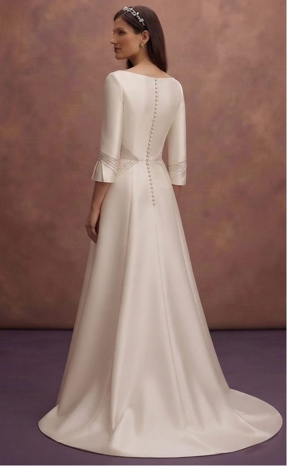 Petite Satin Wedding Dresses with Tailored Elegance