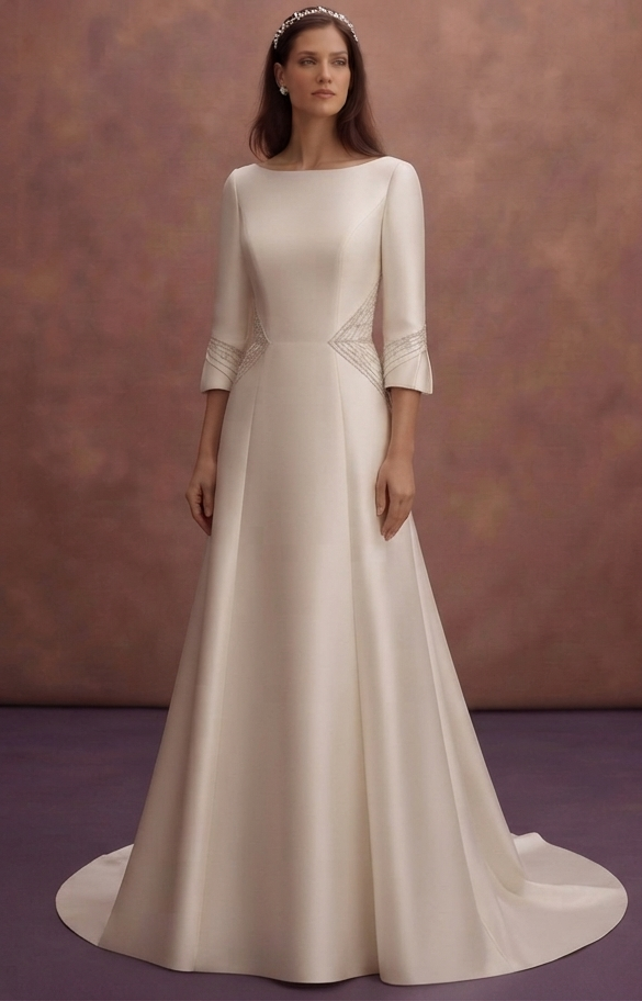 Petite Satin Wedding Dresses with Tailored Elegance