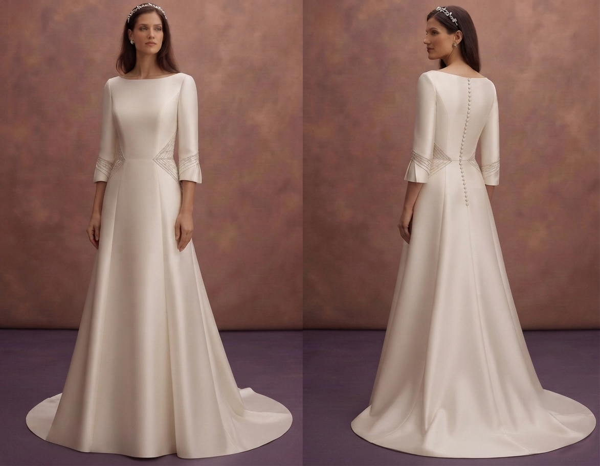Petite Satin Wedding Dresses with Tailored Elegance