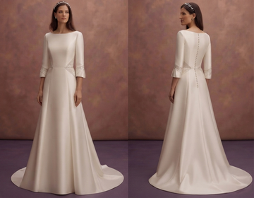 Petite Satin Wedding Dresses with Tailored Elegance