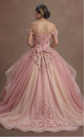Pink Quinceañera Dress - Hand-Stitched Embroidery Luxe