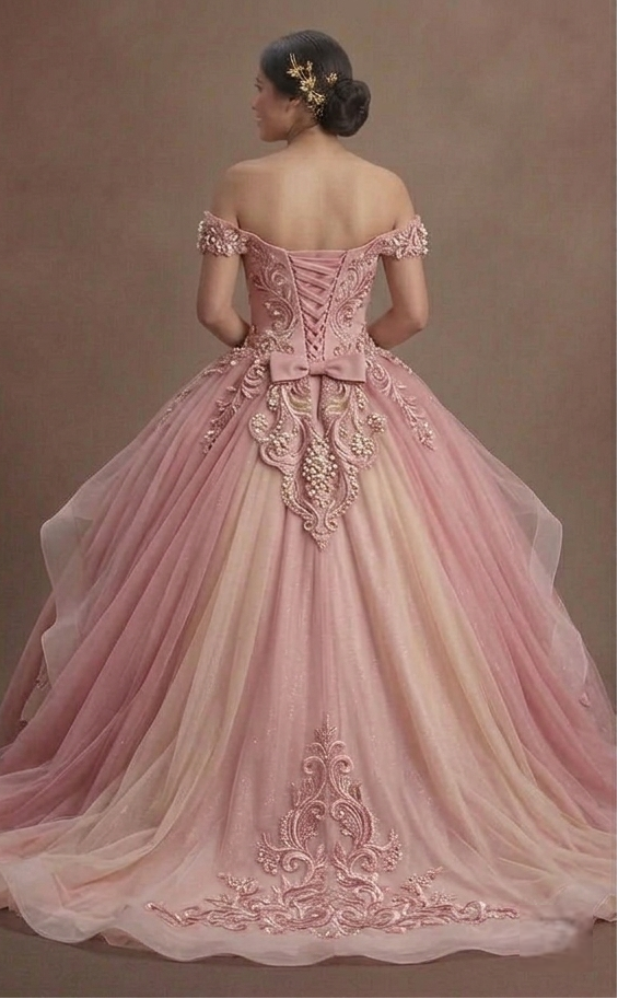 Pink Quinceañera Dress - Hand-Stitched Embroidery Luxe