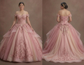 Pink Quinceañera Dress - Hand-Stitched Embroidery Luxe