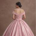 Pink Quinceañera Dress - Princess Style Beaded Satin