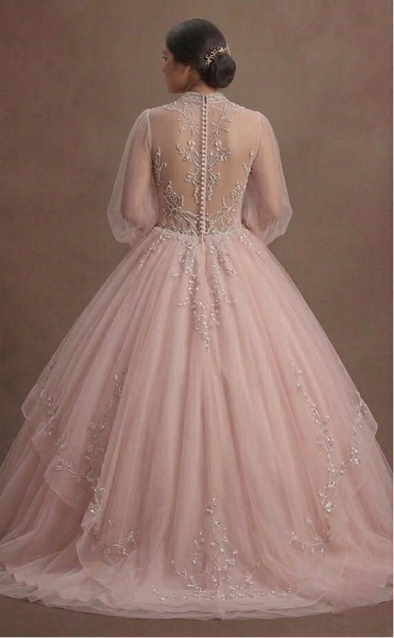Pink Quinceañera Dress - Soft Blush Tulle Dream Gown
