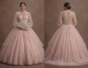 Pink Quinceañera Dress - Soft Blush Tulle Dream Gown