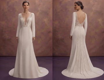 Plunging Neckline Wedding Dresses with Elegant Silhouettes
