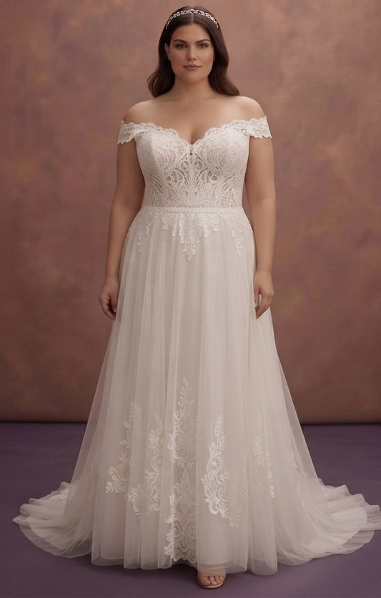Plus Size Lace Wedding Dresses with Flattering Fit