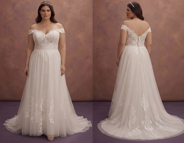 Plus Size Lace Wedding Dresses with Flattering Fit