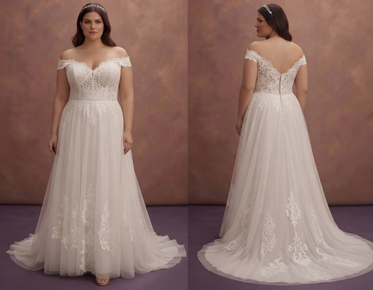 Plus Size Lace Wedding Dresses with Flattering Fit