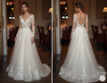 Plus Size Sleeve Wedding Dress Lace Applique Long Tulle Gown