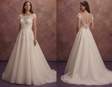 Portrait Neckline Wedding Dresses with Romantic Charm