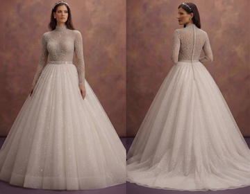Princess Wedding Dresses with Glitter Tulle Skirts