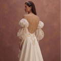 Puff Sleeve Wedding Dresses with Romantic Flair