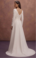 Pure White Satin Wedding Dresses with Timeless Beauty
