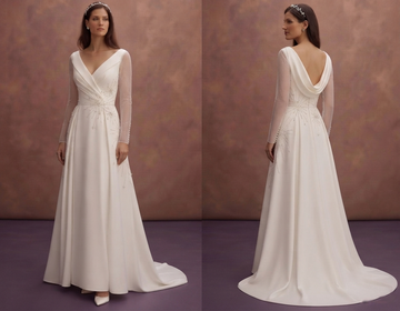 Pure White Silk Wedding Dresses with Classic Elegance