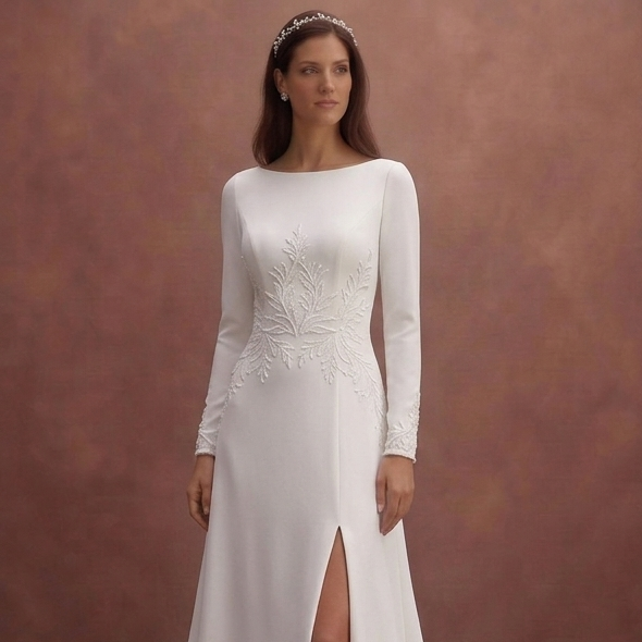 Pure White Wedding Dresses with Elegant Simplicity