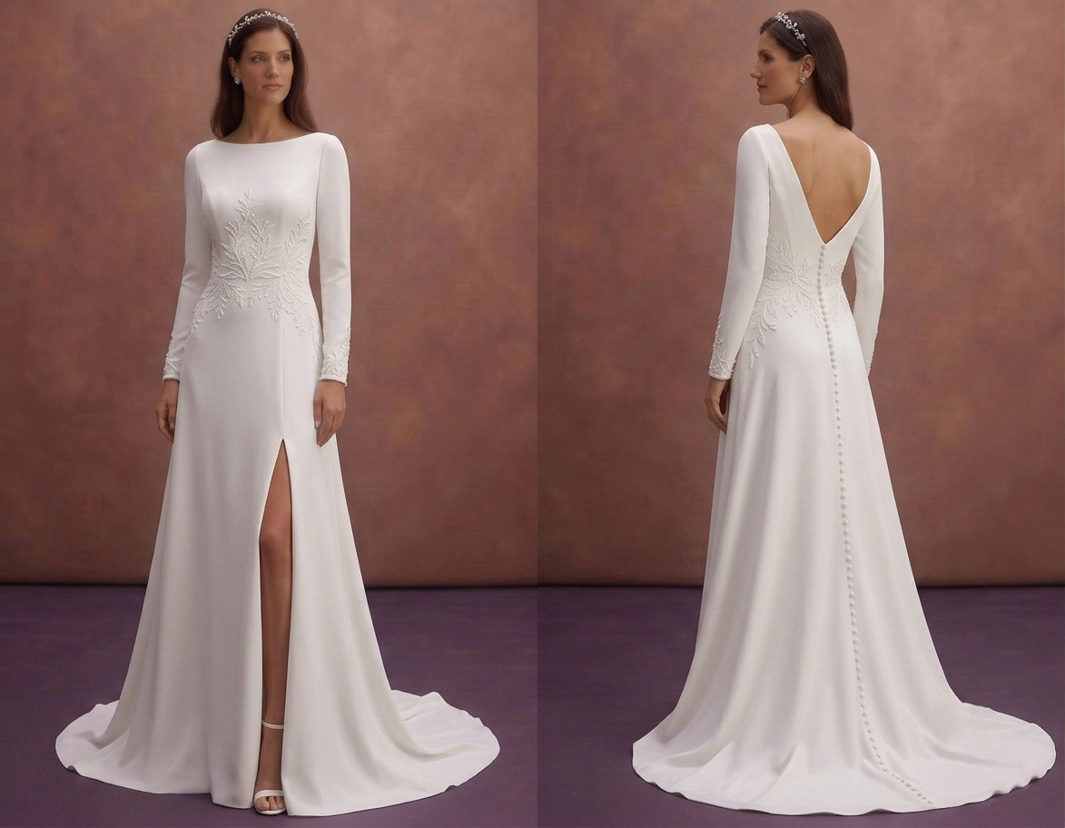 Pure White Wedding Dresses with Elegant Simplicity
