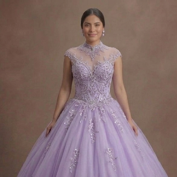 Purple Quinceañera Dress - Lavender Tulle Fairy Gown