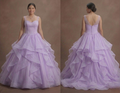 Purple Quinceañera Dress - Lilac Organza Layered Style