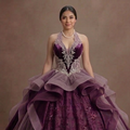 Purple Quinceañera Dress - Mauve Tulle Vintage Style
