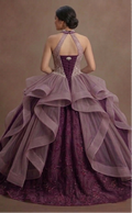 Purple Quinceañera Dress - Mauve Tulle Vintage Style