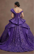 Purple Quinceañera Dress - Violet Sequin Sparkle Gown