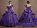 Purple Quinceañera Dress - Violet Sequin Sparkle Gown