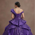 Purple Quinceañera Dress - Violet Sequin Sparkle Gown