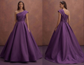 Purple Wedding Dress Ball Gown Mikado Structured Dress