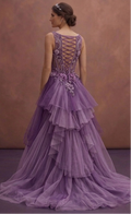 Purple Wedding Dress Corset Tulle Dream Wedding Gown