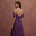 Purple Wedding Dress Empire Waist Organza Ethereal Dress
